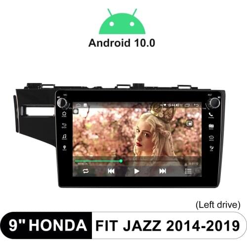 Android 10.0 System Bluetooth 5.1 9 Inch Car Radio Player With Carplay GPS Naviagtion For Honda Fit Jazz 2014-2019(left drive)