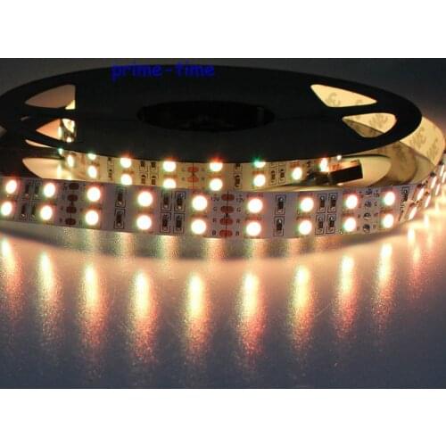 Super Bright Double Row 5050 SMD 600 LED Strip DC12V non-waterproof Flexible Light 120 leds/m,5m/lot White Warm White RGB