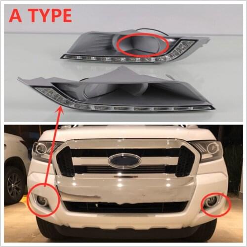 EXTERIOR LIGHT LED DAYTIME RUNNING LIGHT DRL FOG LAMP LIGHTS WITH TURNING SIGNAL FEATURE FIT FOR 205-2018 RANGER T7 Wildtrak