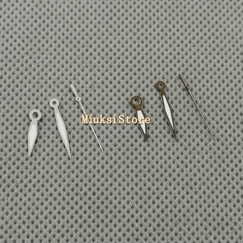 Watch Parts Silver brown watch hands green luminous hands fit NH35 NH36 movement
