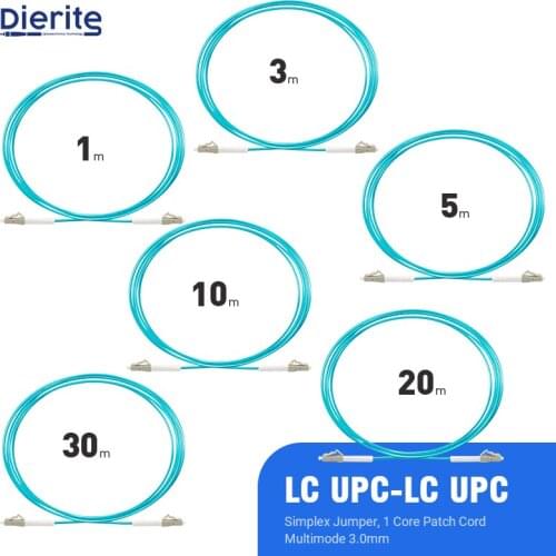 1Pcs 30m LC UPC TO LC UPC OM3-150 Fiber Optic Patch Cable Multimode Simplex Jumper Patch Cord 3.0mm Stable Signal Transmission