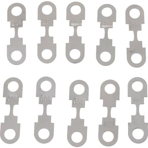 10 Pieces 12VDC Automotive Car Flat Metal Fuse Strip For VW For Audi For SEAT For Skoda For Ford