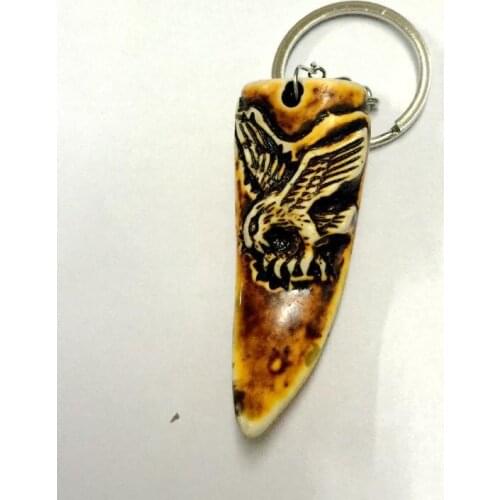 Free Shipping New Tibetan Handmade Carving Tercel Wing Biker Keychain