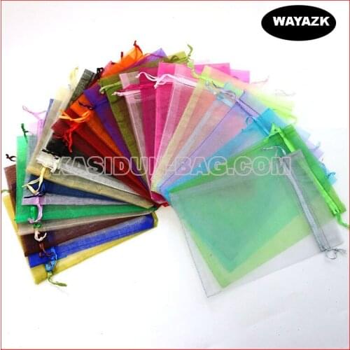 200pcs/lot) size 30x40cm wholesale QUALITY big drawstring organza bag