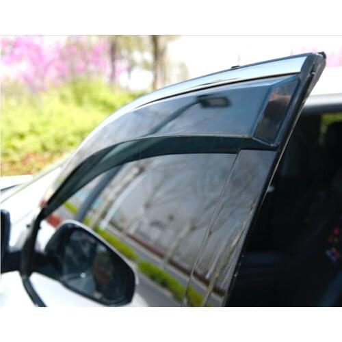 4pcs Plastic Exterior Visor Vent Shades Window Sun Rain Guard Deflector For Jeep Grand Comander 2018 2019 2020 2021 YJD