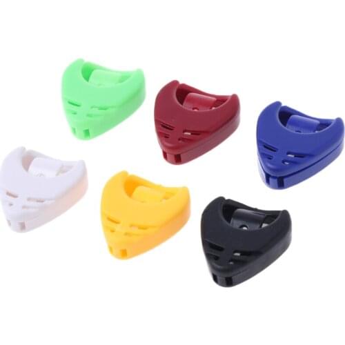 5pcs Guitar Accessories Plectrum Heart Shaped Pick Holder Box Musical Instrument 62KF
