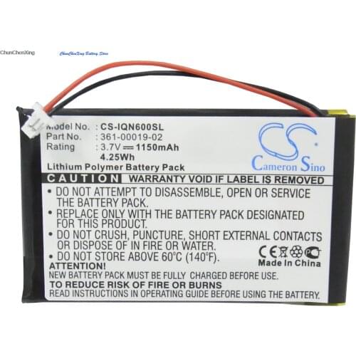 Cameron Sino 1150mAh Battery 361-00019-02 for Garmin Nuvi 600, 610, 610T, 650, 660, 660 FM, 670, 680