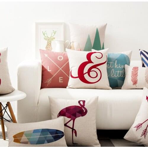 Decorative throw pillow case cover coussins de salon geometric Polyester cushion cover home textile housse de coussin 45x45cm