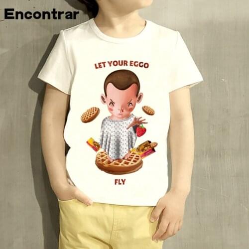 Kids Stranger Things Cartoon Eleven Design TShirt Boys/Girls Great Casual Short Sleeve Tops Children Cute T-Shirt,HKP5064