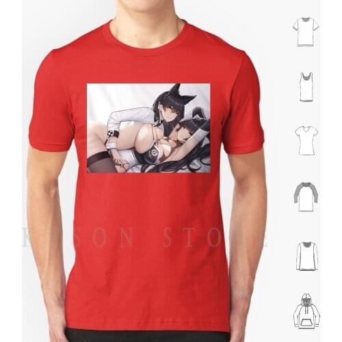 Atago And Takao-Azur Lane T Shirt Diy Big Size Cotton Azur Lane Anime Azur Lane Atago Manga Akagi Enterprise Waifu Azur