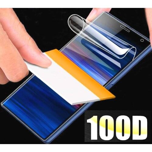 Full Cover Hydrogel Film For Sony Xperia 8 Lite 5 1 10 II Plus L3 Screen Protector Protective Case Film