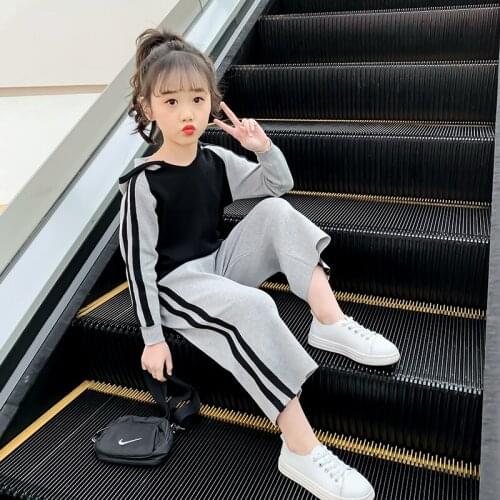 Одежда для детей 4th of July Girls Long-sleeved Boutique Two Piece Set Little Girl Clothes худи для девушек 10 лет милая одежда