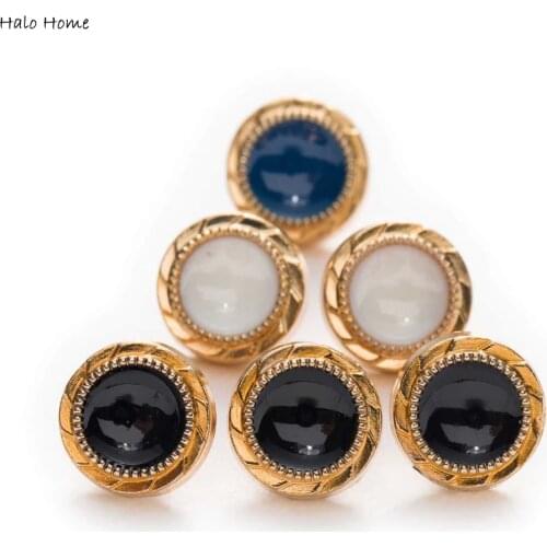 10pcs Enamel Round Metal Sewing Buttons Scrapbook Jacket Blazer Sweaters Gifts Crafts Handwork Clothing 10mm