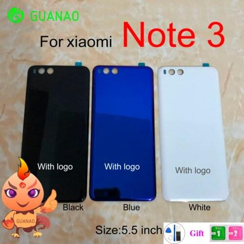 For Xiaomi Mi Note 3 Battery Cover Back Housing Case For Xiaomi Note3 Rear Door Glass Panel For Xiaomi Mi Note 3 Battery Cover