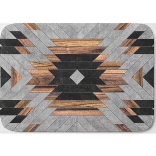 HOT Bathroom Rugs Urban Tribal Pattern Bath Mat Flannel Absorbent Non Slip Doormat for Entrance Door Bathroom Mat Set