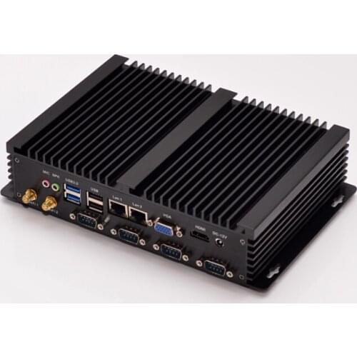 Latest Industrial Fanless Mini PC Computer with Intel Celeron 1037U Dual-Core Support Linux Windows xp Windows 7 Windows 8