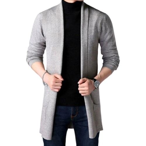 FAVOCENT 2019 Mens Sweaters New Autumn Casual Solid Knitted Male Cardigan Designer Homme Sweater Slim Fitted Warm Clothing