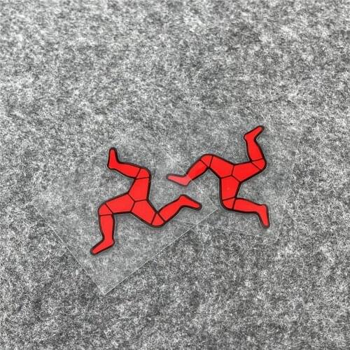 2PCS TT Isle of Man Stickers GO Racing Helmet Visor Lens Decorate Decal Reflective