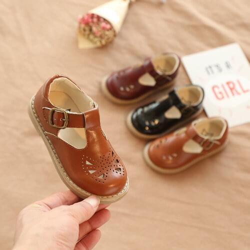New Children Toddler Baby Little Girls Boys Summer Hollow Leather Shoes For Girls Kids Retro Dress Shoes 1 2 3 4 5 6 7 Years New