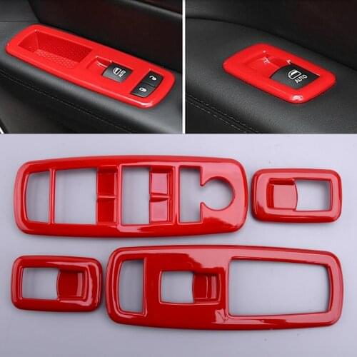 Car Window Lift Switch Panel Cover Trim Decor ABS Fit For Jeep Grand Cherokee 2011 2012 2013 2014 2015 2016 2017 2018 2019 2020