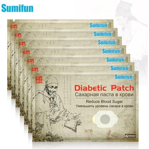 42Pcs/7bags Sumifun Diabetic Patch Natural Herbs Diabetes Plaster Stabilizes Blood Sugar Balance Glucose Content D2467