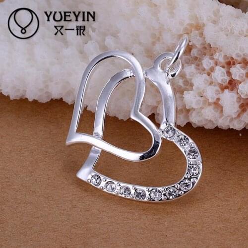Silver plated pendant for women Necklace accessories Trendy wedding jewelry P091 Bridal Jewelry bijoux unisex jewelry