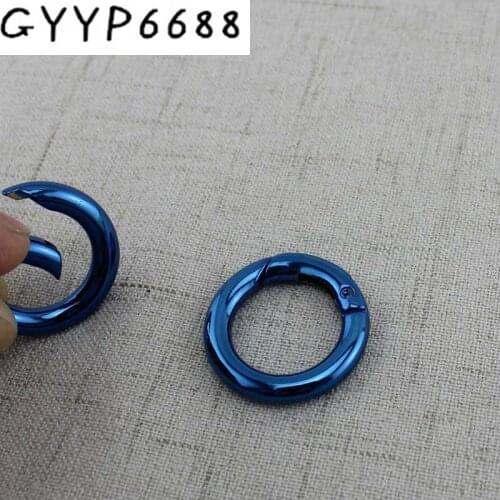 2pcs 60pcs Ip blue Inside 19mm Snap Clip Trigger Spring Ring for Making Purse Bag Handbag Handle Connector for bags