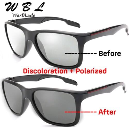 WarBLade 2018 Photochromic Polarized Sunglasses Men Car Driving Goggles Chameleon Sunglass Male HD Discoloration Glasses B1037
