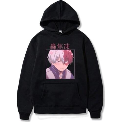 Japanese Anime Men Hoodie My Hero Academia Hoodies Streetwear Todoroki Shoto Sweatshirt Men Fashion Hip Hop Hoodies Sweatshirt