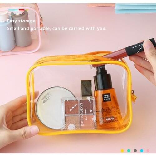Waterproof cosmetic bag transparent pvc large capacity travel portable storage bag cosmetic storage bag
