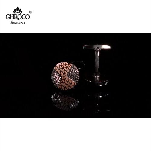 CHROCO High-Quality Exquisite Surface Laser Printing Zinc Alloy Shirt Cufflinks Fashion Luxury Gift for Business Men and Wedding