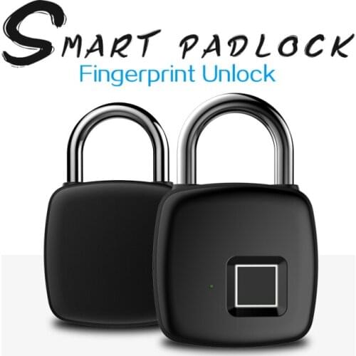 Tuya Smart Home Fingerprint Lock Bluetooth Safe Padlock Door Lock Waterproof Keyless USB Rechargeable Zinc Alloy House Dropship