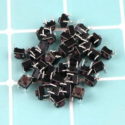 10PCS 6*6*5mm brown touch switch 4 foot micro button 6x6x5 miniature electromagnetic oven accessories panel key switch