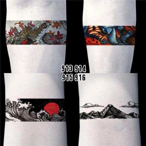 10 pcs bag arm ring tattoo stickers waterproof men and women lasting simple lines European