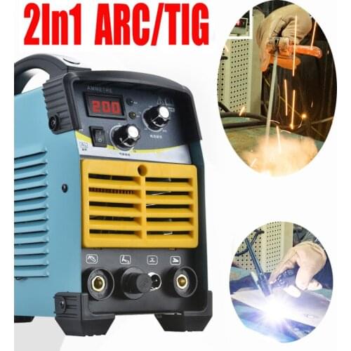 200A 110V/220V 5.8KVA IP21S Inverter Arc TIG 2 IN 1 Electric Welding Machine MMA Welder for Soldering Working
