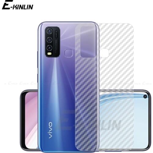 2pcs/lot Soft Back Cover Screen Protector For VIVO Y30 Y20 Y20i Y30i Y20s 3D Carbon Fiber Sticker Protective Film Not Glass