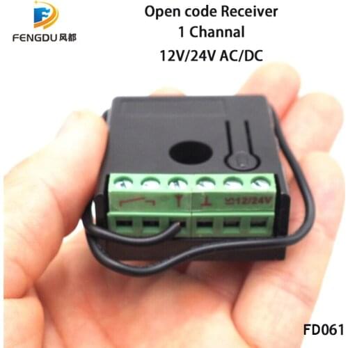 AC/DC12V/24V 1 Channel Wireless Relay Remote Control Switch RF Receiver