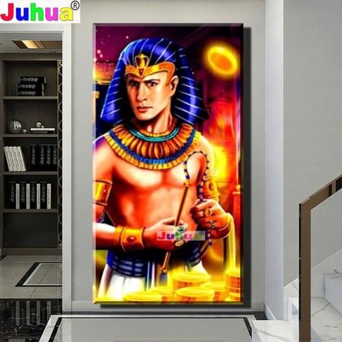 Custom Photo 5d Diy Diamond Painting" Egyptian pharaoh King Queen"Diamond Mosaic Full Square Drill Diamond Embroidery Home Decor