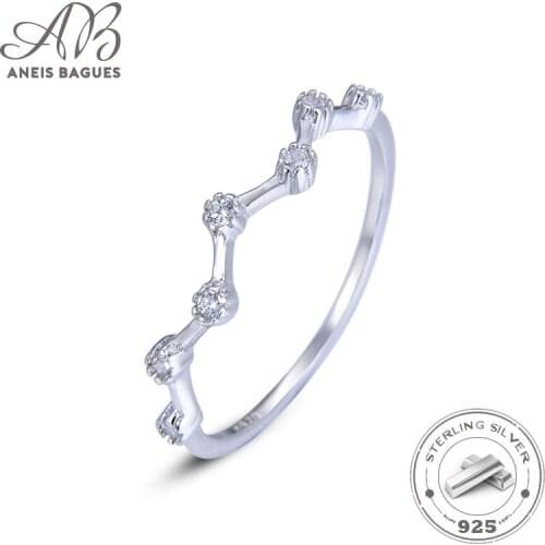 Aneis Bagues White Pink Purple CZ Finger Rings For Women Stackable Match Wedding Statement Sterling Silver 925 Jewelry Gift