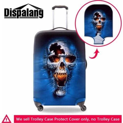 Dispalang Elastic Luggage Cover for Men Travel Skull Pattern High Quality Cover for 18-30 inch Suitcase Cool Travel Accessories