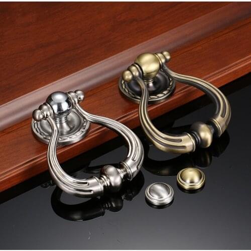 Retro European Simple Door Knocker Luxury Door Knock Ring Handle Zinc Alloy Door Knobs and Pulls Furniture Decor Hardware