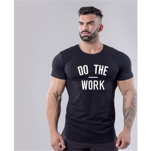 Summer Gym T Shirt Male O-neck Sports Tshirt Fashion Short Sleeve T-Shirt Men Fitness Clothing Bodybuilding Workout Tops Tees
