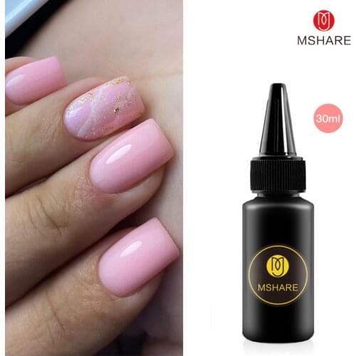 MSHARE UV Nail Builder Gel Refill Nails Extension Thick Quick Building Clear Pink Nail Tips Led Soak Off 30ml