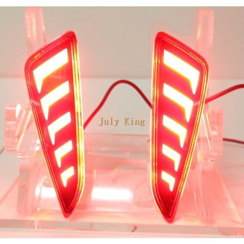 July King LED Light Guide Brake Lights Case for Toyota C-HR 2017+, Car Brake Lights + Night Running Warning Lights DRL