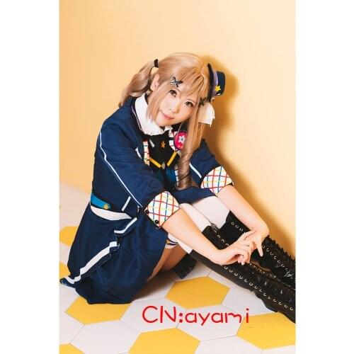Cosplay Costume Anime Bang Dream! Ichigaya Arisa Poppin'Party Dresses Christmas Halloween Free shipping CG480