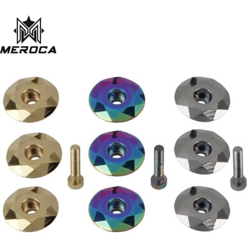 MEROCA Bicycle Bowl Set Top Cover New Iamok MTB Mountain Bike Personalized Headset Sun Flower Screw
