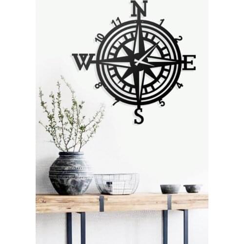 Combass Metal Wall Decor Art Decor 3D Metal Sculpture Home Decor Office Decor Stylish Bracket Hanger