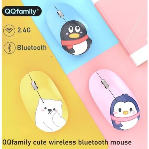 Cute Family Wireless Mouse With 2.4G Receiver Business Office Rechargeable Mice Convenient Boys Or Girls Cute Cartoon Mouse