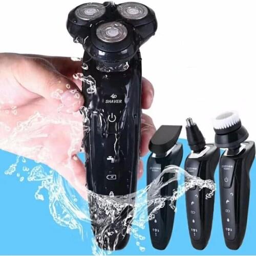 Multifunctional 4 In 1 Mens Electric Shaver Whole Body Washing Three-blade Rolling Beard Hair Trimmer Beauty Health Care Device