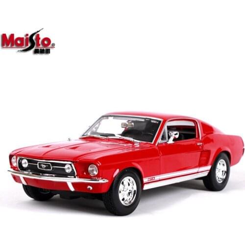 Maisto 1/18 Ratio1967 Ford Mustang GTA Alloy Metal Diecast Car Model Toy Adult Birthday Present Collectible Display